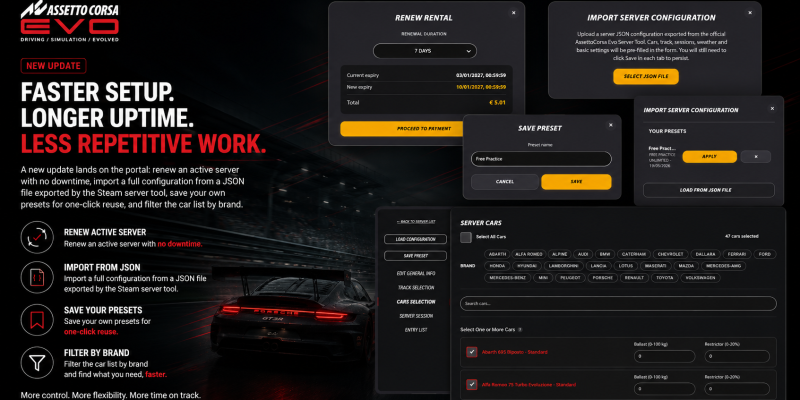 Renew Your Server, Import Configs, Save Presets & More
